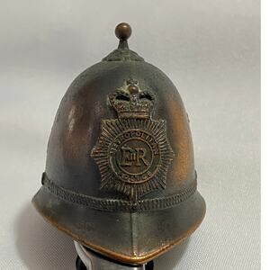Vintage Metal Metropolitan Police ER Crown Helmet Bell